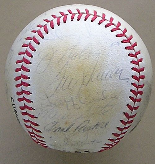 1981 Cincinnati Reds Signed Feeney Off N L Baseball 28 Seaver Bench 