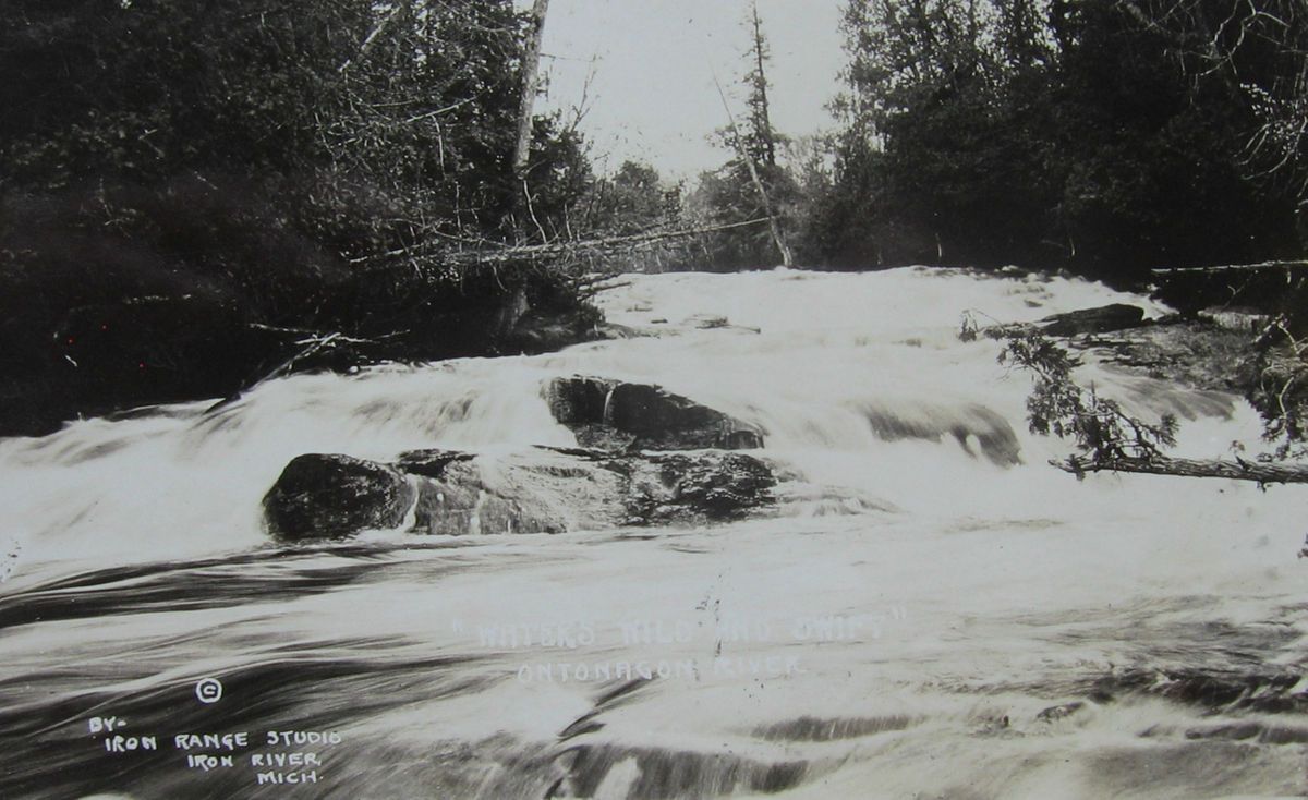   Real Photo Waters Wild Swift Ontonagon River Iron River Bergland Mi c