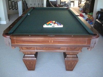 Gorgeous Custom Brunswick Pool Table Bensinger Mahogany