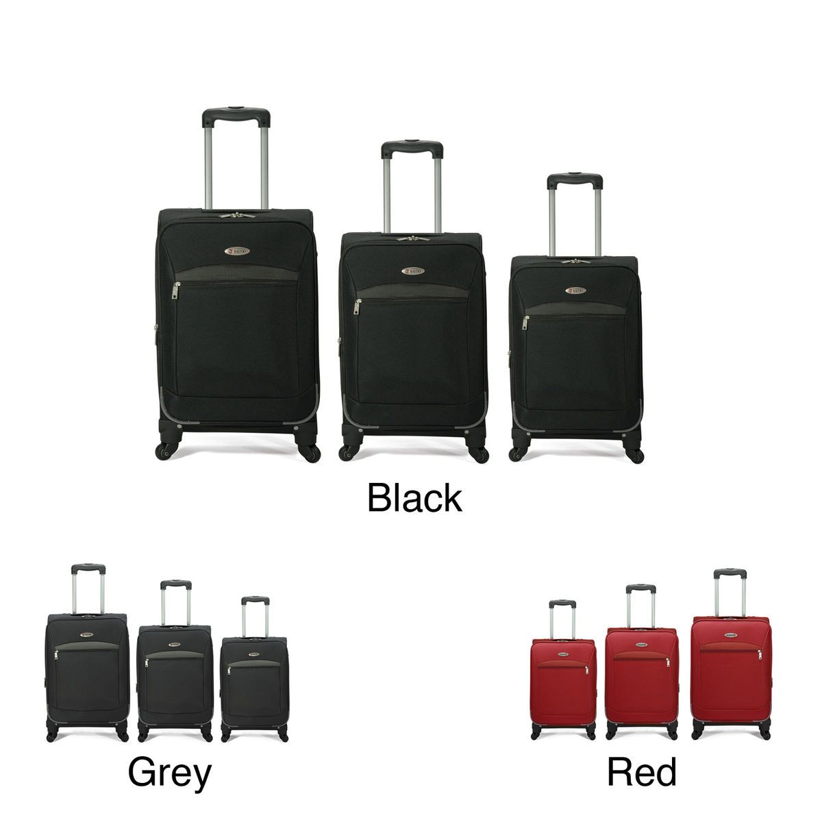 Benzi 3 piece Expandable 4 wheel Multidirectional Spinner Luggage Set 