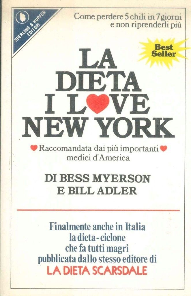 La Dieta Punti I Love New York Bess Myerson Bill Adler