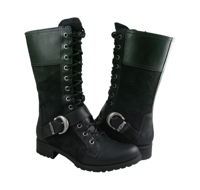 New Timberland Womens Earthkeeper Bethel Mid Lace Blk Boots US