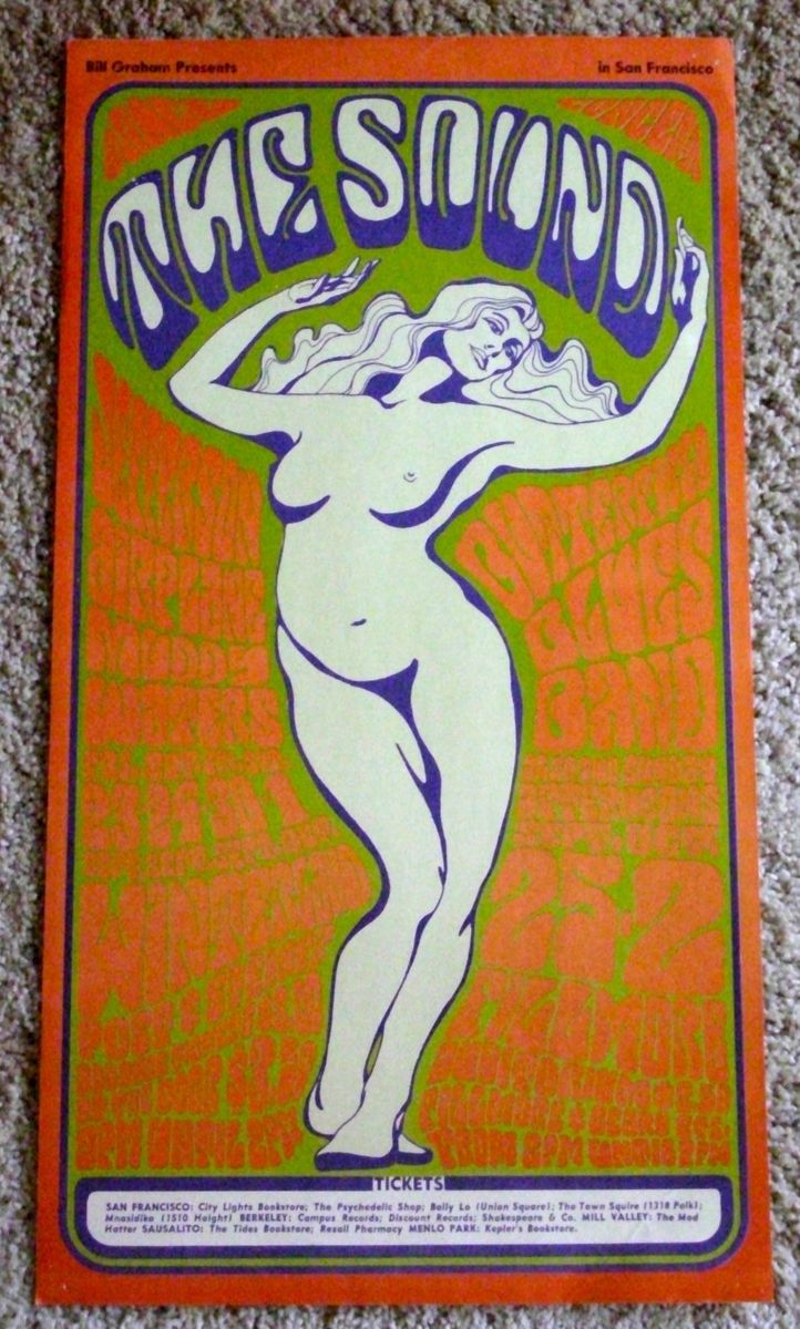 Bill Graham Fillmore Poster BG29 The Sound Jefferson Airplane Wes 