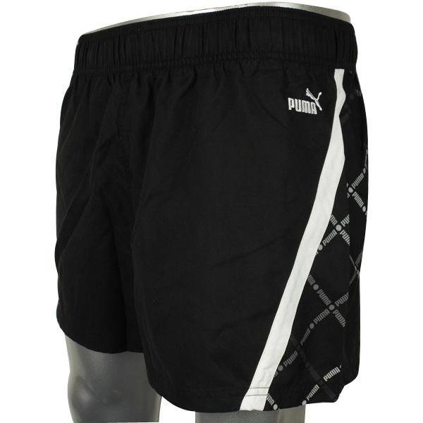 Mens Puma Black White Swim Swimming Short Sports Beach Shorts Size s M 