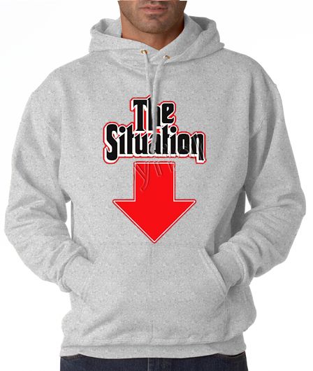 The Situation Jersey Shore Funny 50 50 Pullover Hoodie