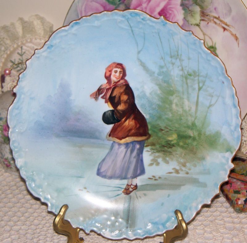 blakeman and henderson limoges france hand painted portrait plate is 