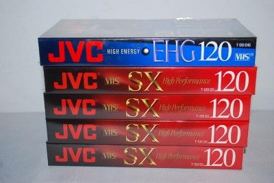 JVC Blank VHS Tapes SX & EHG High Performance Video Cassettes T 120 