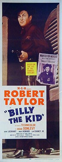 Lobby Insert Billy The Kid Robert Taylor Restrike