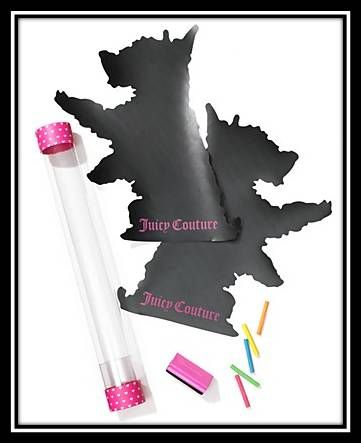   Couture Scottie Decals Wall Chalkboard 2 Piece Set Eraser Chalk