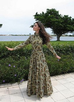 Mr Blackwell Vintage Metallic Brocade Jumpsuit Gown M