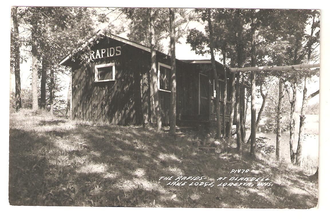 Loretta Wis The Rapids at Blaisdell Lake Lodge Old Real Photo