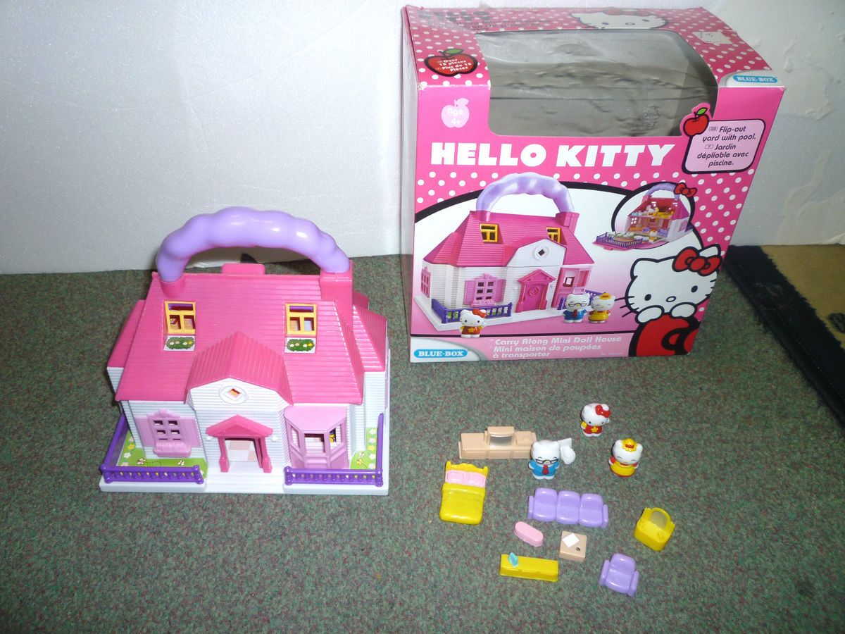 Hello kitty carry along mini sales doll house