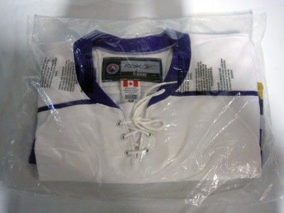   Monarchs AHL Game Issued White Blank Reebok Hockey Jersey in bag
