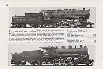 1944 print conemaugh black lick railroad 47 switcher