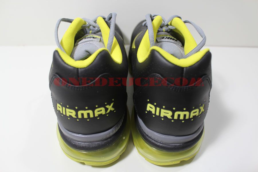 Nike Air Max+ 2011 Leather Black High Voltage Stealth 456325 001 New