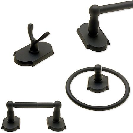 Matte Black Bath Hardware Set Bathroom Ketchum