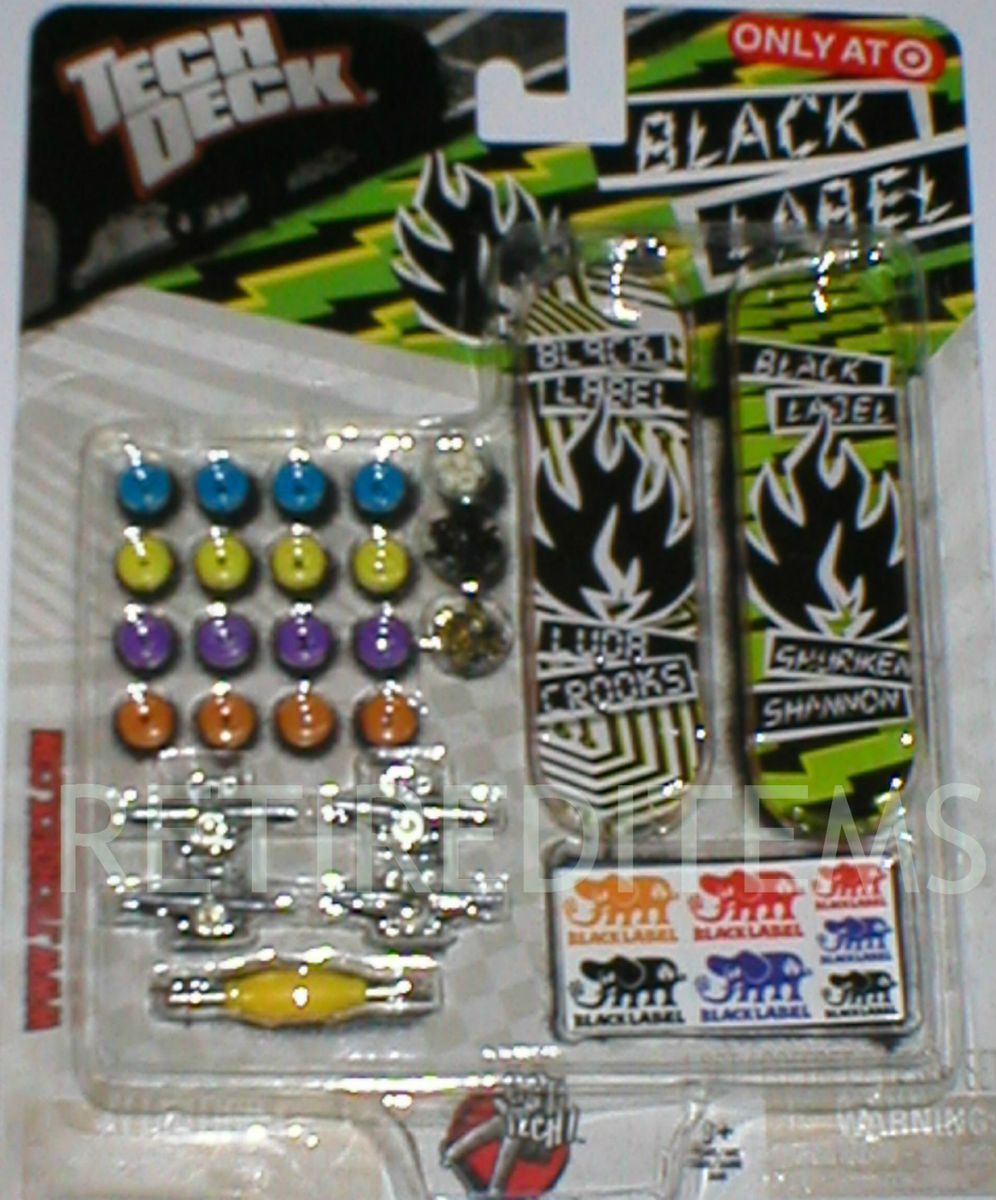 BLACK LABEL NIP Tech Deck MINI SK8 SKATE SHOP 96mm Fingerboard 