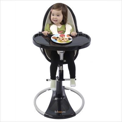 Bloom Black Fresco Loft High Chair Coconut White Leatherette U10505 