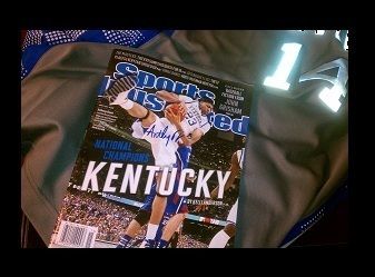 Signed Anthony Davis Sports Illustrated Championship Kentucky 