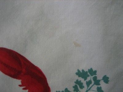   Lobster Clams 1950s Tablecloth Weil Durse 52 x 51 Bogdanovich