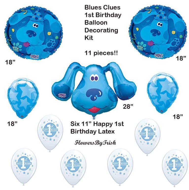 Blues Clues 1st First Birthday Balloon Party Supplies