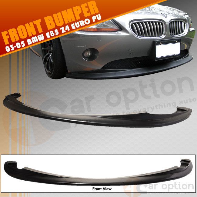 02 05 BMW E85 Z4 Euro Front Bumper Lip Spoiler Poly Urethane Black 