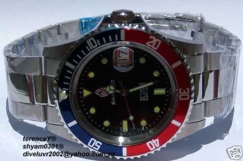 Sandoz Submariner Seamaster Pepsi Aquatimer Aquaracer Automatic Dive 