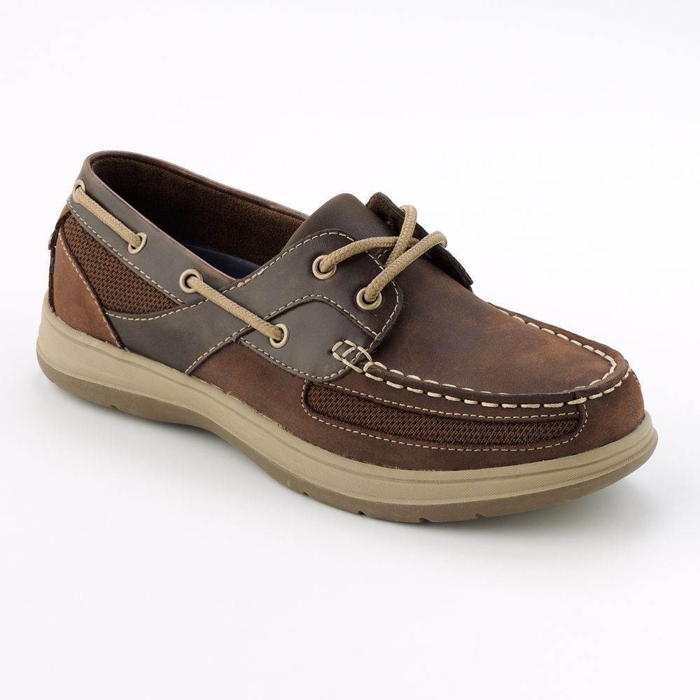 Croft Barrow Oxford Boat Shoes Sz 10 Brown