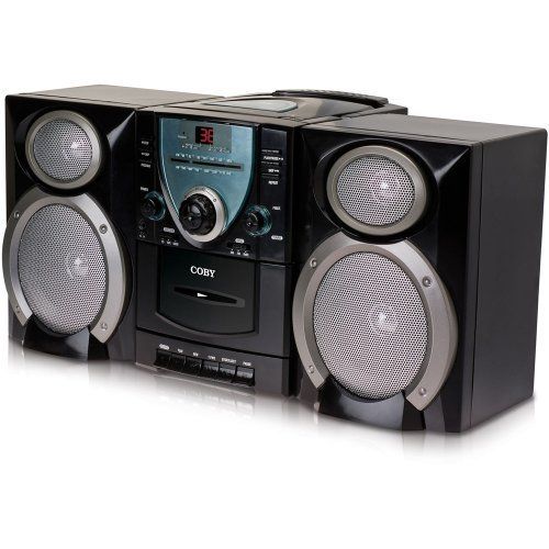 Coby Micro Shelf System Boombox CD Player Cassette Deck and AM FM 