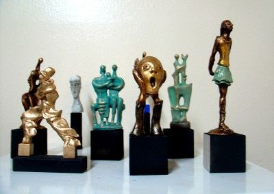 MOORE,MUNCH,DEGAS,DALI,BRANCUSI,BOCCIONI,GIACOMETTI  ACEO SCULPTURES 