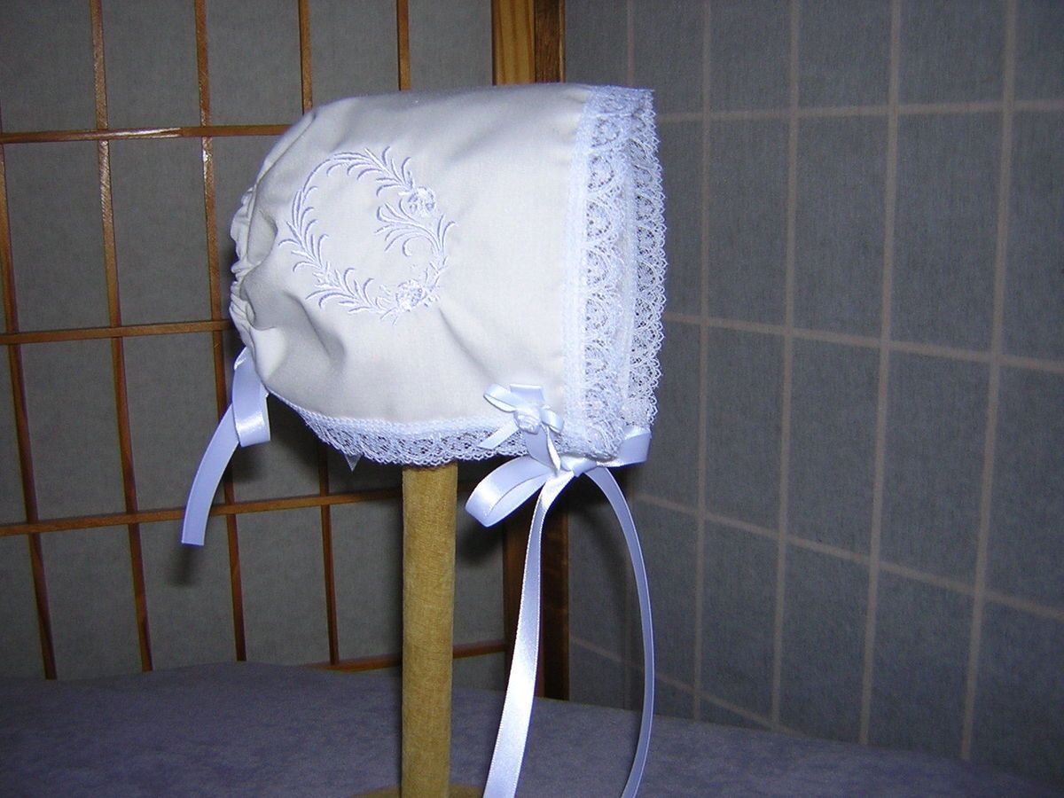 Baby Bonnet Hankie Brides Handkerchief Wedding Font 8