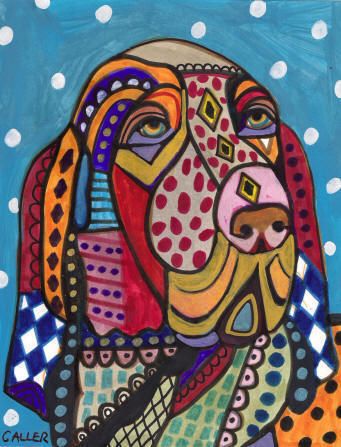 Print Bracco Italiano Abstract Dog Modern Art Painting