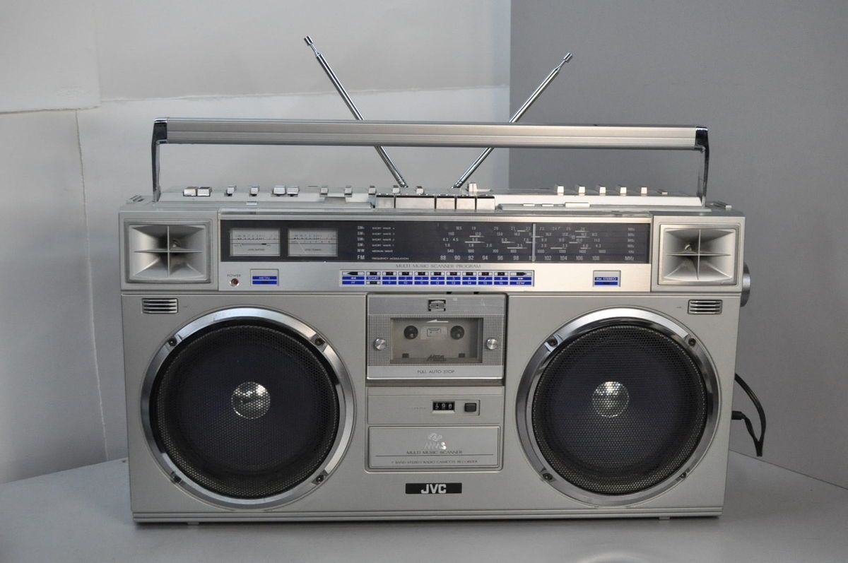 JVC Boombox Ghettoblaster Stereo Radio Cassette Player Recorder RC 