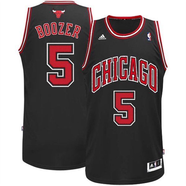 Chicago Bulls Carlos Boozer #5 Adidas Black Swingman Jersey sz XL