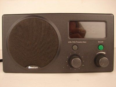 Boston Acoustics Recepter Radio FM Am Clock Black Receptor