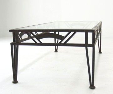 brancusi mid century modern glass top coffee table