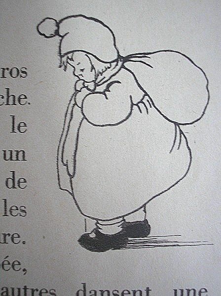 French Childrens Book 1930 Charming Illustration Color