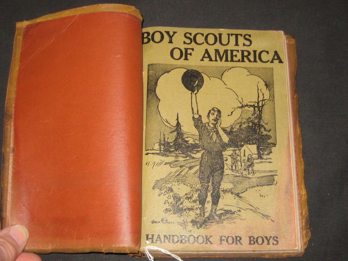 1911 Boy Scout Handbook Leather Cover 400 Pages J20