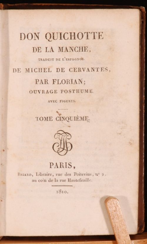 1810 3VOL Don Quichotte de La Manche Cervantes in French