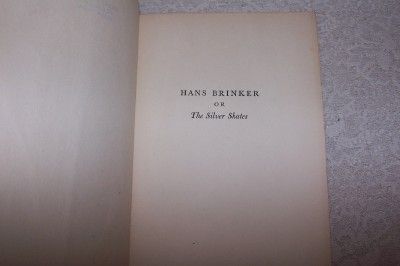 vintage 1945 hans brinker or the silver skates book