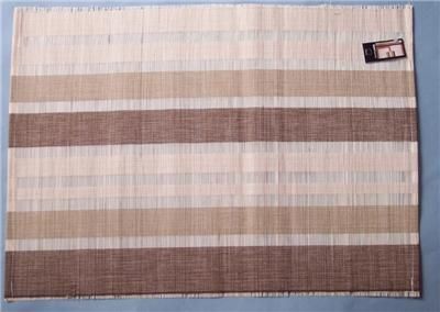 placemats bahia riviera stripe brown woven palm new