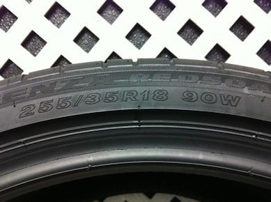 ONE BRIDGESTONE POTENZA RE050A RFT, 255/35/18, 255/35/R18, 90W