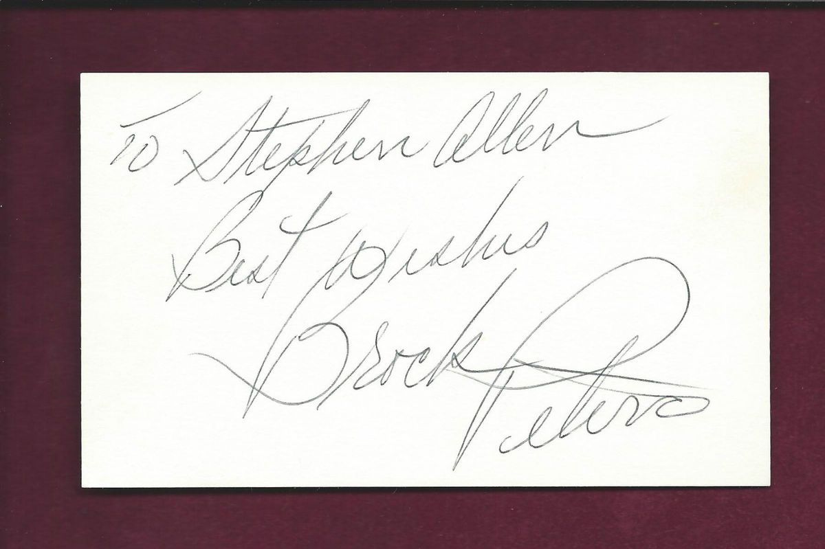 Brock Petersto Kill A Mockingbird Autographed 3x5 Card