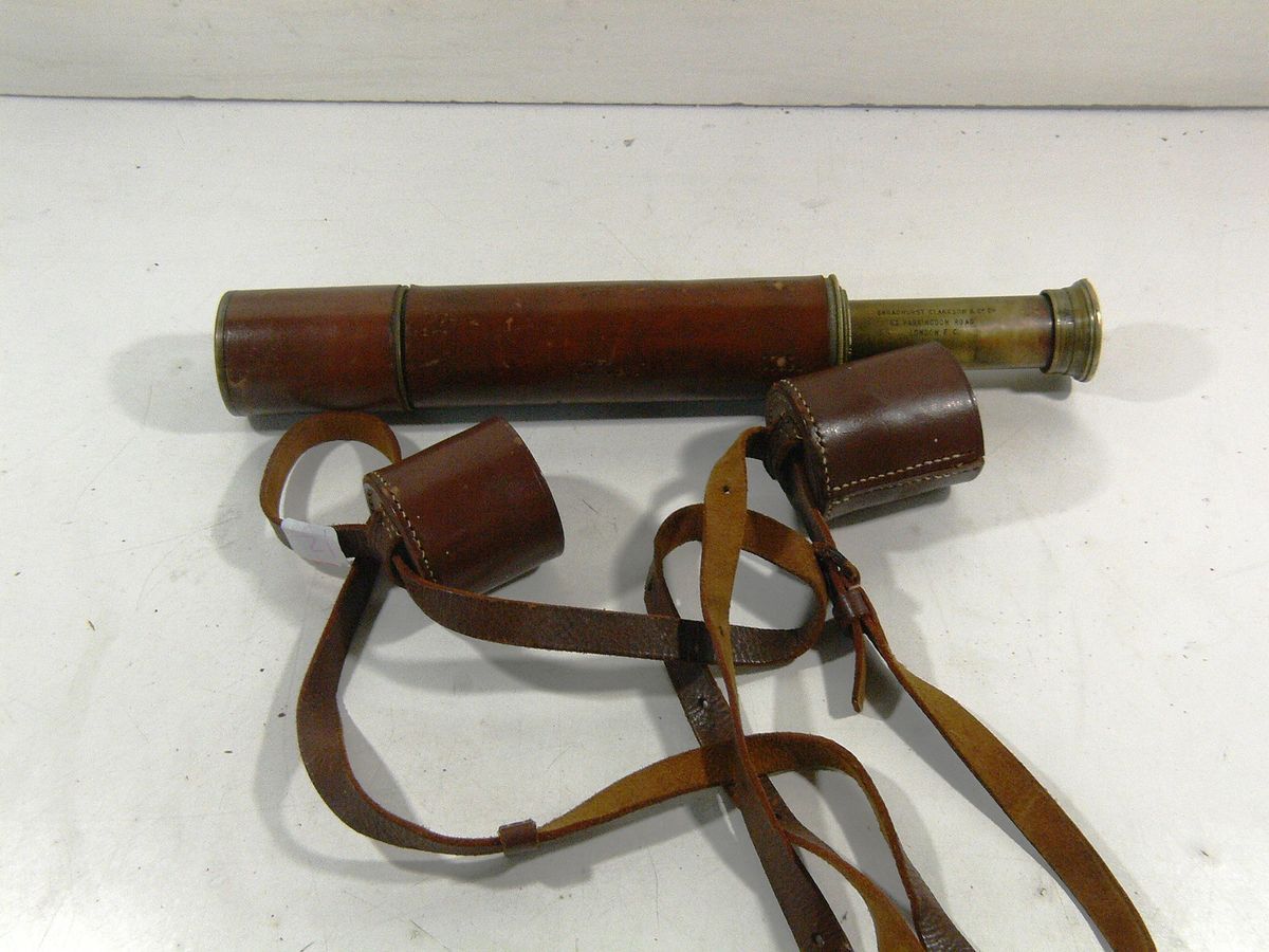 Antique Brass Monoscope Monoculars Broadhurst Clarkson London