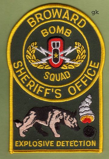 Broward Florida Sheriff K9 Bomb Patch German Shepherd