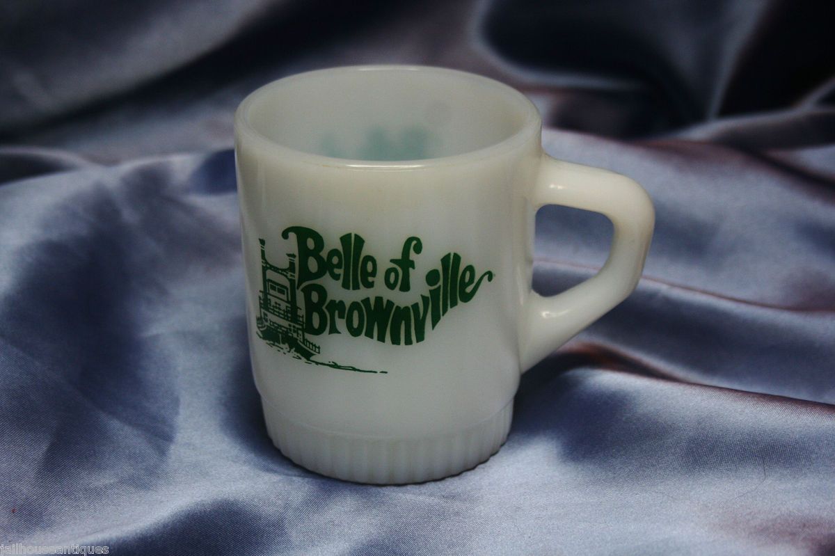   FIRE KING Advertising Mug Steamboat Belle of Brownville Nebraska MINT