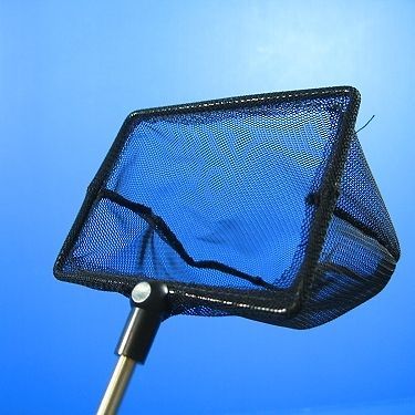 Aquarium Adjustable Fish NET 3.9x2.75 Fine Mesh Stainless steel 