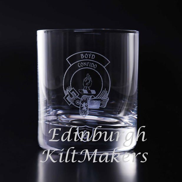 Turnbull Clan Crested Crystal Whiskey Glass Burns Crystal Whisky 