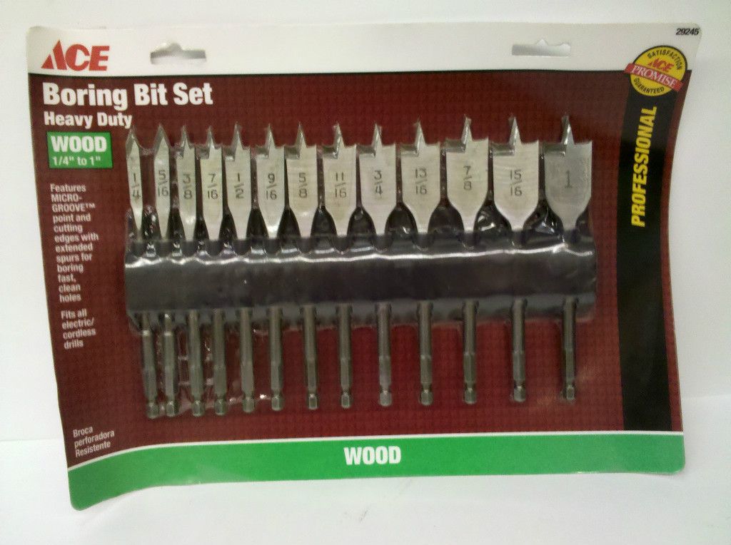  New 13 Piece Wood Boring Bit Set Ace 