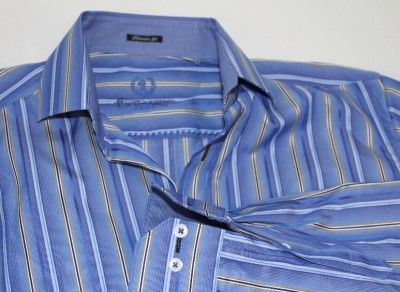 Bugatchi Uomo Classic Fit Striped Sports Shirt Size M